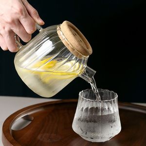 Poêle en céramique électrique 750ml 1100ml 1600ml Chauffage <span class=keywords><strong>Carafe</strong></span> à eau domestique Théière en verre borosilicaté Pichet à eau <span class=keywords><strong>avec</strong></span> <span class=keywords><strong>bouchon</strong></span> en liège - Product Image 2