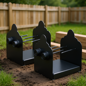 Soporte de Base para Poste de Cerca, Soporte de Anclaje de Acero de 6x6 Pulgadas para una Instalación Segura en Exteriores - Product Image 2