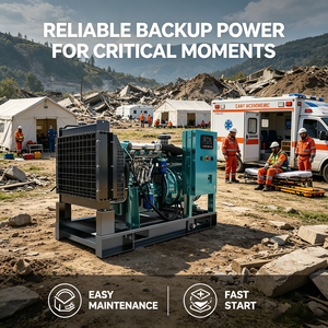 Generador diésel portátil más <span class=keywords><strong>barato</strong></span> para obra, tipo abierto, <span class=keywords><strong>de</strong></span> reserva, eléctrico, silencioso, con motor Cummins - Product Image 1