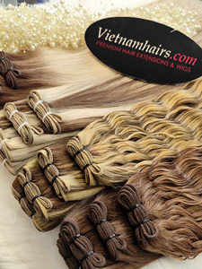 Extensions de cheveux humains vierges vietnamiens en gros, tissages Genius doux et soyeux, lots double drawn - Product Image 3