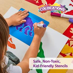 Juego de 6 plantillas de pared de dinosaurio de plástico PET lavables para artesanos para pinturas tropicales y decoraciones para el hogar - Product Image 5