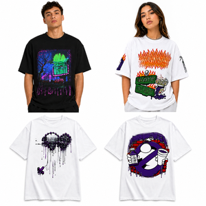 เสื้อยืดแขนสั้นพิมพ์ลายตัวอักษรคลาสสิก เสื้อยืดคอกลมแบบลำลองสำหรับทุกเพศ เสื้อสตรีทแวร์แบบลำลอง เนื้อผ้านิตเนื้อนุ่ม ระบายอากาศได้ดี ลายกราฟิก ใส่ได้ทุกวันในฤดูร้อน - Product Image 1