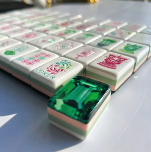 <span class=keywords><strong>Jeu</strong></span> de tuiles de mahjong américain personnalisé avec un design UV tendance, imprimé en typographie, <span class=keywords><strong>construction</strong></span> durable - Product Image 3