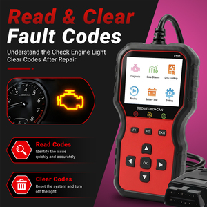 เครื่องมือวิเคราะห์รถยนต์คุณภาพสูงรุ่นใหม่ T501 ELM327 OBD 2 OBDIi OBD2 ฟังก์ชั่นครบถ้วน รองรับ OBDII ทั่วไป ตรวจสอบข้อบกพร่อง OBDII - Product Image 3