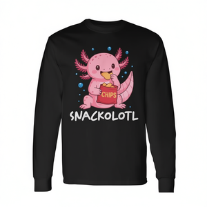 Maglietta a maniche lunghe Snackolotl Axolotl Snack, girocollo unisex, stampa digitale, per adulti, promozionale - Product Image 2