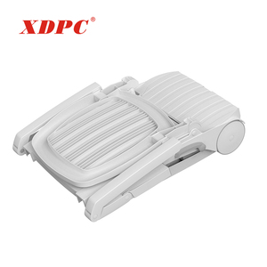 ขายส่งสระว่ายน้ำกลางแจ้งพับเตียงอาบแดดเก้าอี้พลาสติกที่มีล้อ - Product Image 6