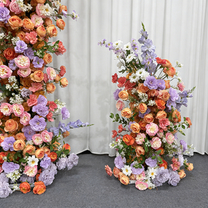 Arche florale en soie réaliste et éclatante, imperméable, écologique, couleur personnalisable, décorations de toile de fond de mariage en extérieur - Product Image 2