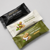 Sachet d'emballage thermoscellable personnalisé en aluminium laminé pour barres de cacahuètes, biscuits, bonbons gélifiés, avec ouverture facile, pour emballer des barres de chocolat et de noix
