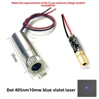 Module laser stylo 405 nm à lumière rouge-bleu-violet, type spot, focalisation réglable, 10 mW, haute qualité, électronique de marque tierce