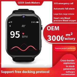 Đồng hồ thông minh cho người già chống đi bộ mùa thu & theo dõi sức khỏe với huyết áp nhịp tim oxy máu & nhiệt độ cơ thể - Product Image 4