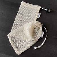 Sac en filet en maille avec boucle, Sac de rangement pour chaussettes de bébé, Sac en maille de coton de conception personnalisée