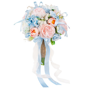 Bouquet de mariée unique fait main en perles, effet naturel, avec support, pour la cérémonie de mariage et la décoration - Product Image 5