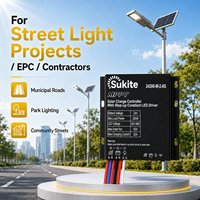 Contrôleur de charge solaire Sukite MPPT 24200 24V 200W 20A avec capteur de lumière intégré pour les projets d'éclairage public