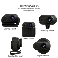 Caméra d'action POV magnétique portable 4K grand angle avec capteur 20MP, EIS, IPX8, faible luminosité, EMMC en option