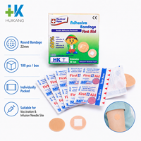 Pansement à pois ronds Pansements pour plaies Pansement adhésif circulaire Bandes pour plaies en plastique Bandages de 22mm