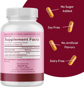 Complément alimentaire Coenzyme Q10 en vrac, poudre CoQ10, gélules molles CoQ-10 pour adultes, marque privée ODM/OEM - Product Image 3