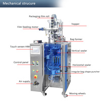 Machine d'emballage à coussinets anti-fuite à faible coût pour pâtes épaisses et condiments liquides