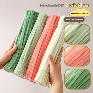 En Stock DIY Limpiapipas Nettoyeur de tuyaux en métal haute densité Macaron Twist Stick Soft Plush Toy pour l'artisanat - Product Image 2