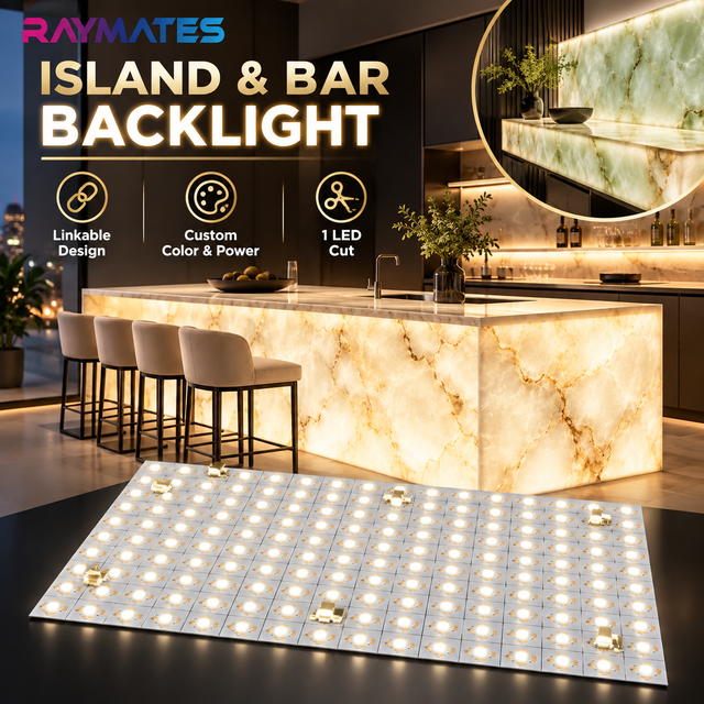 White Cuttable LED Backlight Sheet for Translucent Countertop Onyx Quartz Granite 320LEDS Flexible Panel Light for Marble