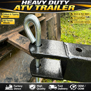 UTV/<span class=keywords><strong>ATV</strong></span> 카트 트레일러 헤비듀티 1500파운드 스틸 유틸리티 가든 메쉬 팜 덤프 카트 잔디깎이 팁핑 트레일러 - Product Image 4
