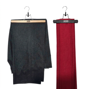 Porte-vêtements en bois 23 cm x 30 cm, à un seul niveau, durable, moderne, multifonctionnel, avec crochets, rails, pinces et cintres, pour foulards, jupes, pantalons, avec logo personnalisé - Product Image 1