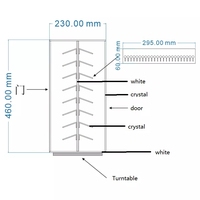 Nouveau design de Gaby, boîtes à bijoux, présentoir d'anneaux de tétons, emballage en cristal de piercing, présentoirs d'anneaux de ventre rotatifs, boîte cadeau premium