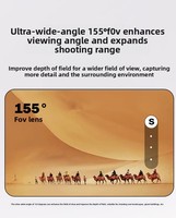 155 °   Objectif ultra grand angle FOV Max pour GoPro Hero 9/10/11 Mini/12/13 Black, accessoire de remplacement pour objectif d'appareil photo HyperSmooth