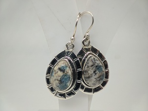 Pendientes de Plata de Ley 925 con Piedra Natural K2, Hechos a Mano, Joyería de Diseño para Mujer, Venta al por Mayor, Estilo Boho Étnico, Pendientes de Cristal - Product Image 6