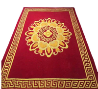 Tapis en laine floral néo-zélandais moderne fait à la main doux confortable ignifuge résistant aux taches pour les salles de banquet d'hôtel 5 étoiles