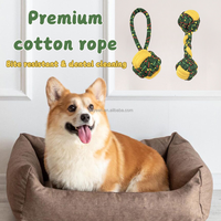 Jouets interactifs pour chiens en corde de coton à thème de Noël, jouets à mâcher lavables en Oxford pour nettoyer les dents des chiots