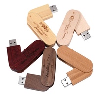 Clé USB en bois personnalisée avec logo, 1 Go, 2 Go, 4 Go, 8 Go, 16 Go, 32 Go, 64 Go, 128 Go, 2.0, 3.0, coffret cadeau promotionnel