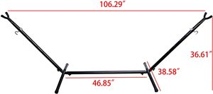 Danlong – hamac balançoire en toile de <span class=keywords><strong>camping</strong></span>-jardin, portable, avec logo personnalisé, 450 LBS, avec support de hamac réglable - Product Image 4