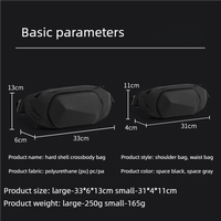 Nouvelle sacoche de sport multifonctionnelle pour homme, imperméable, résistante à l'usure, portable, avec compartiment pour téléphone, coque rigide, fermeture éclair, bandoulière