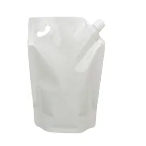 白色立起防漏Pa尼龙层压塑料包装流水袋用于液体产品