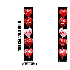 Valentine's Day Love Polyester Door Curtain 30*180cm Festive <b>Banners</b> for Home Decor - Product Image 2