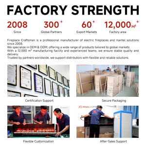 398S Caminetto Elettrico <span class=keywords><strong>Moderno</strong></span> in Legno Bianco con LED, 78 Pollici, Grande Dimensione, Supporto TV, Riscaldatore Elettrico - Product Image 6