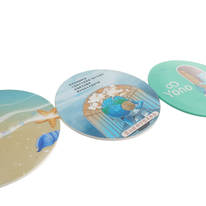 Custom Printed Round PVC Silicone Coaster Rubber Drink Mat Non Slip Heat Resistant Cup Pad for Coffee Tea Beer <b>Table</b> Protection - Product Image 3