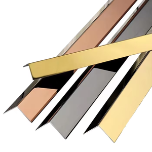 Bande de finition murale en <span class=keywords><strong>acier</strong></span> inoxydable de haute qualité, finition miroir argenté 8k, en forme de L, pour la décoration des coins, bande de finition murale européenne pour cuisine, escalier - Product Image 6