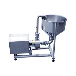 stainless steel Pipeline circulating high viscosity jam sauce cosmetics high shear mixer disperser homogenizer emulsion pump