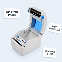Imprimante d'étiquettes codes-barres pour étiquettes de produits SKU, autocollants codes-barres, imprimante thermique directe de bureau 203 dpi 118 mm USB Bluetooth blanche