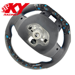 Volant en cuir et fibre de carbone forgée de style racing personnalisé pour Ford Ranger Everest Raptor Explorer Bronco - Product Image 3