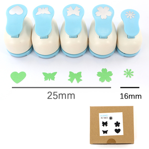 Bộ đục giấy thủ công tùy chỉnh 5 chiếc, nhiều mẫu khác nhau, kích thước lớn, dùng cho sổ lưu niệm, hình bướm, lá, hoa văn đẹp mắt - Product Image 2