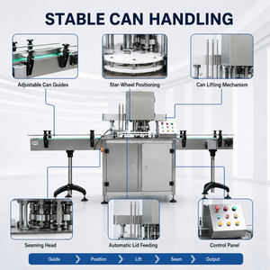 Macchina Sigillatrice per Lattine Industriale Automatica in Acciaio Inox 304 Servizio Personalizzato OEM ODM per Fabbriche di Alimenti e Bevande - Product Image 2