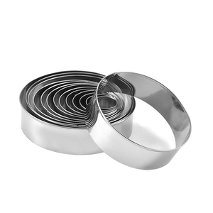 Ensemble de 14 moules à beignets et à anneaux en acier inoxydable 18/8 pour biscuits et biscuits pour outils de cuisson et de pâtisserie - Product Image 1