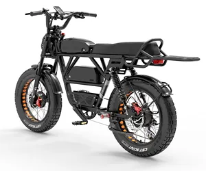 EU 주식 LANKELEISI X-블랙 나이트 2000W 45AH 전기 자전거 듀얼 모터 7 속도 기어 디스크 브레이크 시스템 알루미늄 합금 프레임