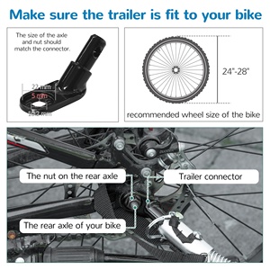 Trois roues en métal sécurité Pet Biker Cargo <span class=keywords><strong>remorque</strong></span> transport détachable Durable voyage vélo <span class=keywords><strong>remorque</strong></span> <span class=keywords><strong>pour</strong></span> enfants - Product Image 5