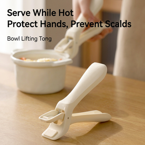 Pince à bol en silicone ABS, résistante à la chaleur et antidérapante, avec levier pour la cuisson à la vapeur, la cuisine professionnelle et la maison - Product Image 1