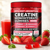 Compléments Musculaires à Haute Puissance : Gommes de Créatine Monohydrate 5000mg pour Adultes – Idéales pour la Récupération Post-Entraînement et la Gestion de l'Énergie Musculaire