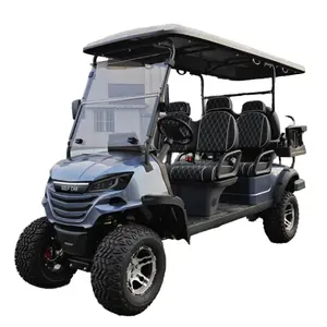 Lexsong 72V Batterie au lithium solaire 6 places Voiturettes de golf électriques tout-terrain