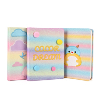 Carnet Kawaii à Paillettes, Journal Arc-en-ciel Pastel Scintillant, Joli Journal Intime Brillant à Couverture Rigide pour Étudiants, Cadeau Scolaire pour l'Écriture